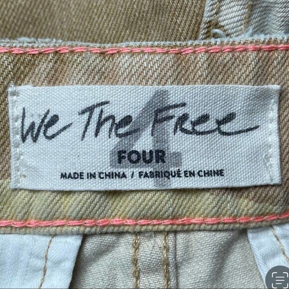 WE THE FREE BOHO FESTIVAL DENIM DESERT CAMO FRINGE FRAY HEM SHORTS 4 - Picture 7 of 9